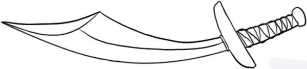 Раскраска сабля пирата