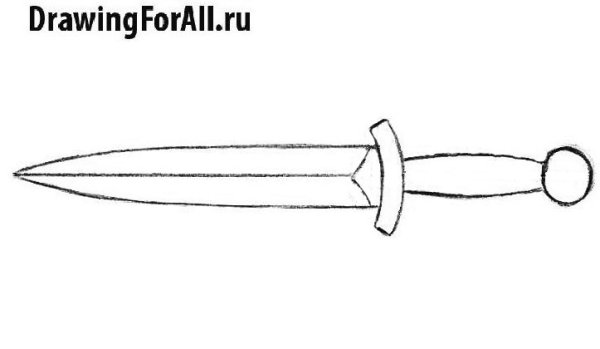 Кинжал раскраска