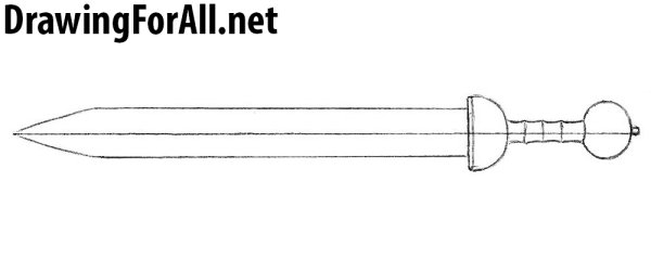 Римский меч Гладиус чертеж