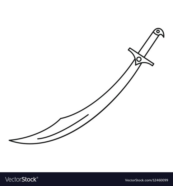 Сабля раскраска