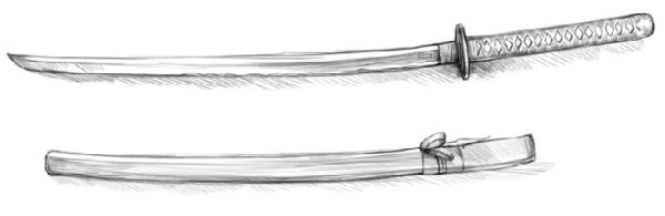 Катана для срисовки