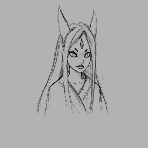 Скетч Кагуя Мадара