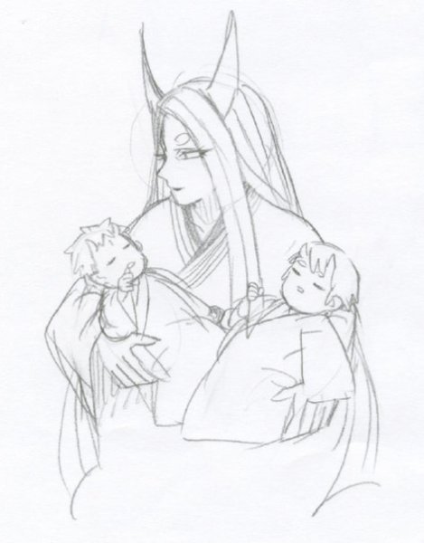 Кагуя карандашом для срисовки