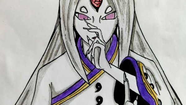 Кагуя Наруто для срисовки