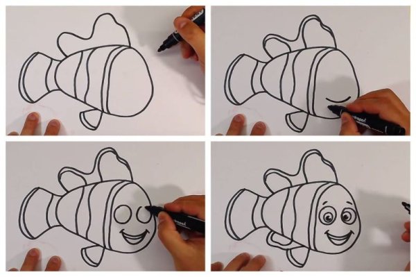 Рыбка Немо поэтапно