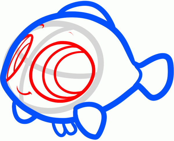 Рыбка Немо срисовать