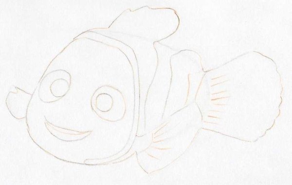 Немо рисунок карандашом