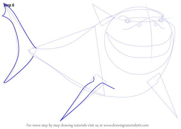 Срисовать из Немо акулу