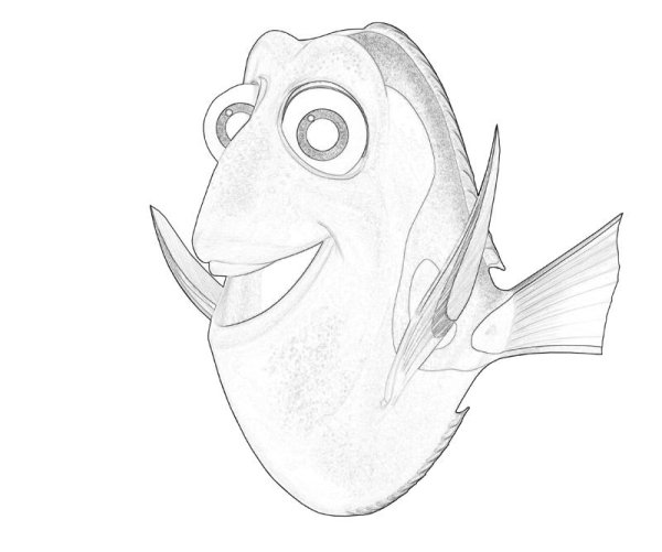 Рыбка дори нарисовать