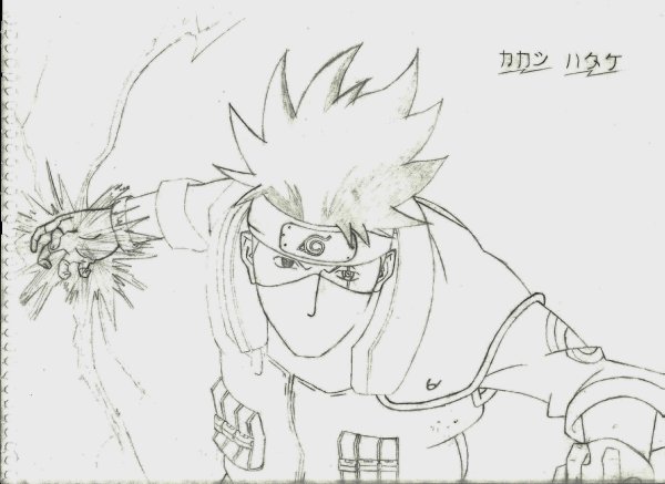 Какаши с Чидори рисунок