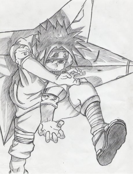 Раскраски Наруто Чидори