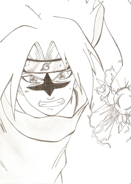 Саске с Чидори рисунок