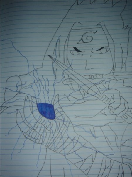 Наруто карандашом Чидори