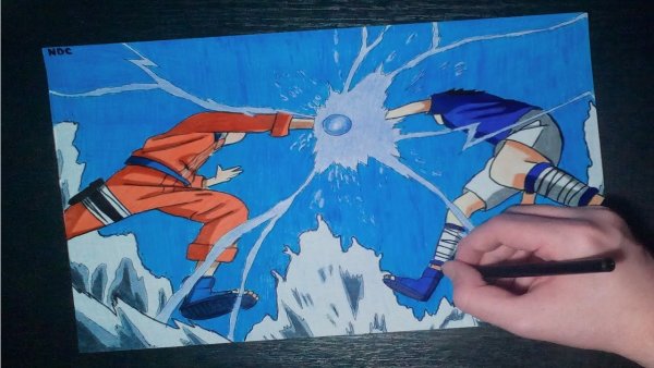 Техника печати Наруто расенган