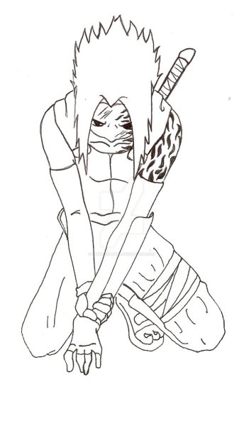 Раскраски Наруто Суйгецу