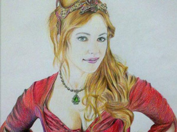 Хюррем цветными карандашами портрет