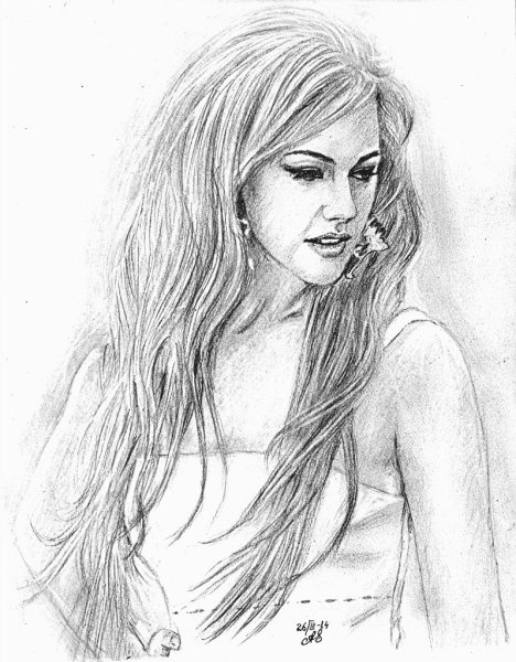 Мерьем Узерли карандашом