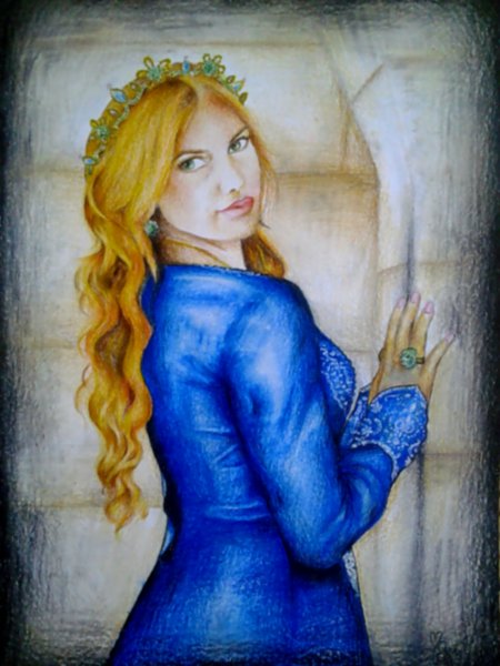 Портрет Хюррем Султан карандашом