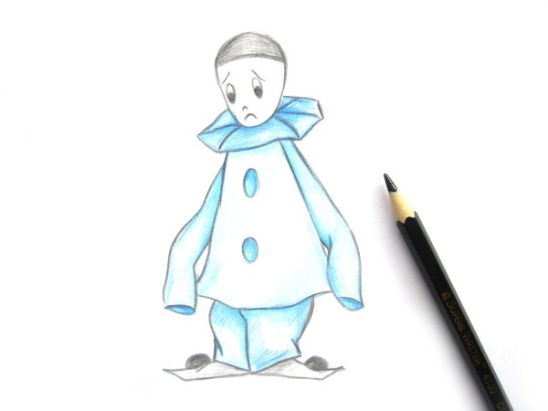 Поэтапное рисование Пьеро