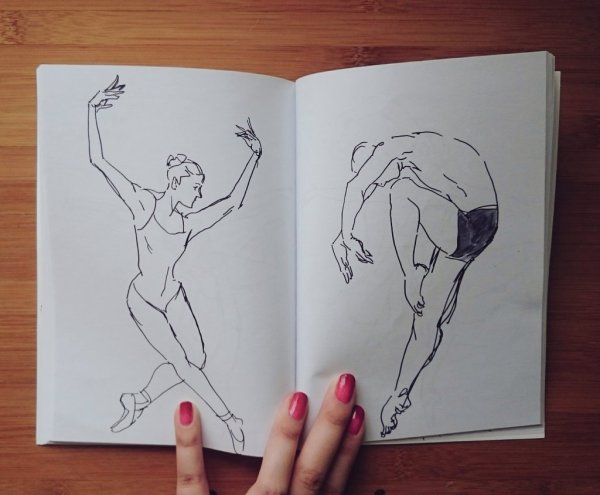 Рисование в скетчбуке людей