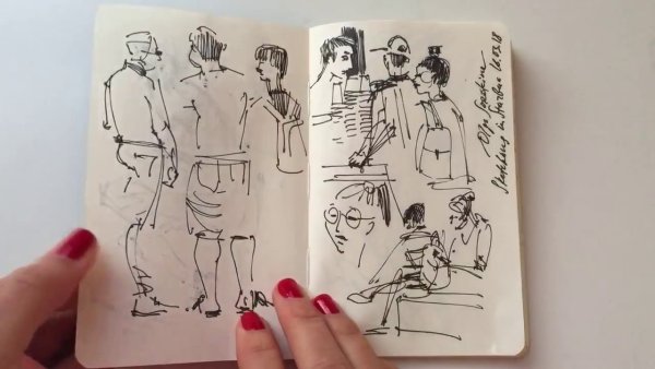 Зарисовки людей для скетчбука