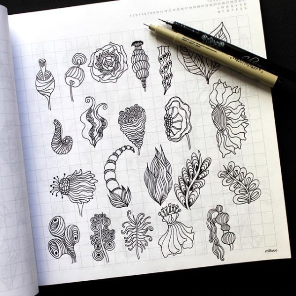 Наброски для скетчбука легкие