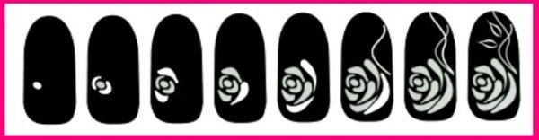 Простые рисунки на ногтях схемы