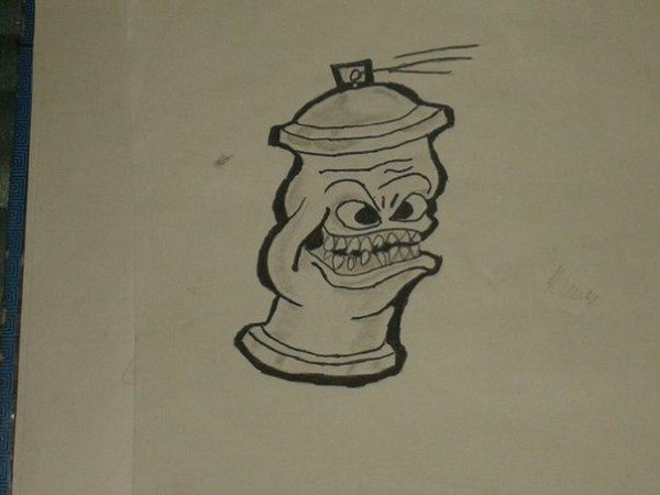 Граффити карандашом баллончик