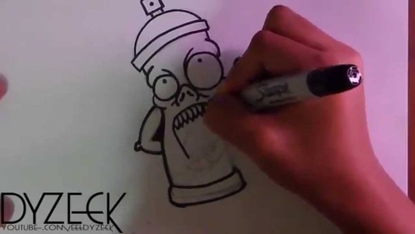 Прикольные рисунки баллончиком легкие