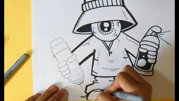 Граффити рисунки легкие маркером