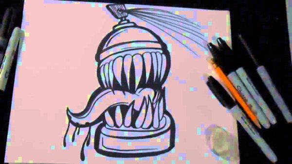 Рисунки баллончиком на бумаге для начинающих