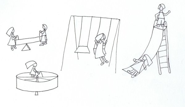 Детская площадка раскраска