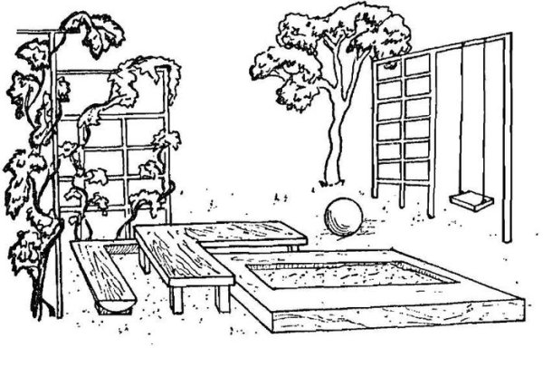 Рисуем детскую площадку