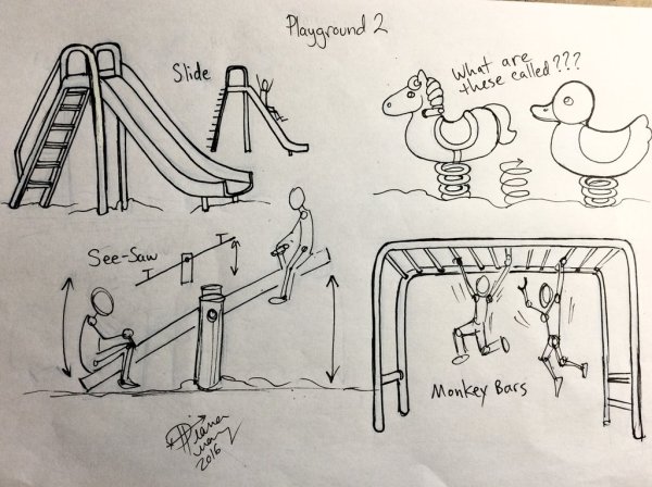 Детская спортивная площадка рисунок