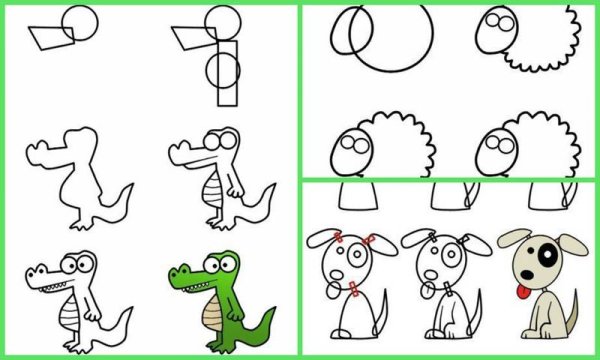 Рисовать зверюшек для детей