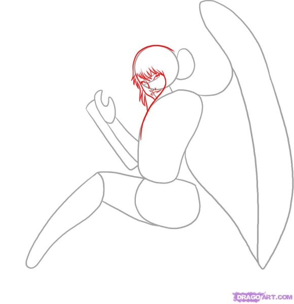 Сирена рисунок поэтапно