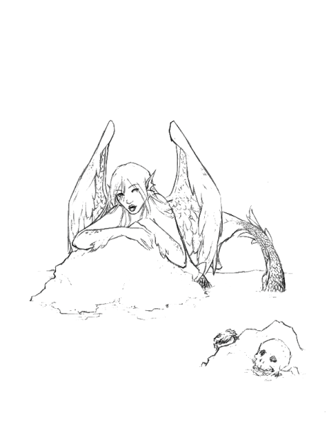 Siren head рисунок карандашом