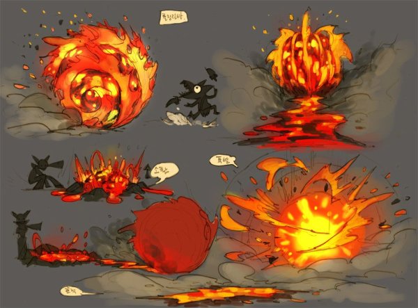 Туториалы по рисованию огня