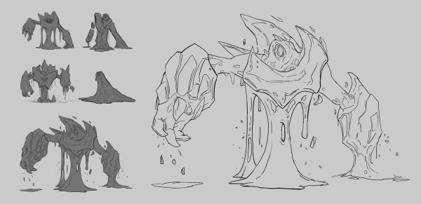 Элементаль огня скетч