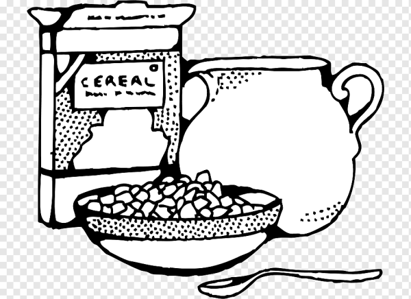 Завтрак раскраска для детей