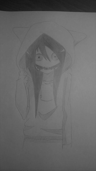 Поэтапное рисование Джеффа убийцы