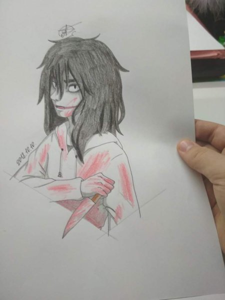 Рисунки Джеффа поэтапно