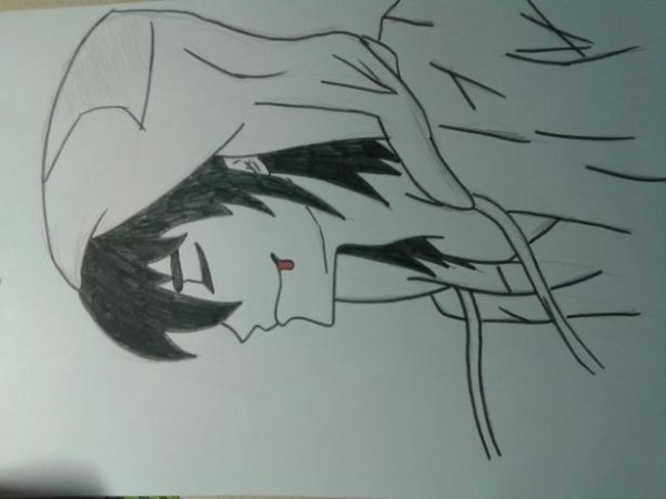 Нарисовать Джеффа убийцу карандашом из крипипасты