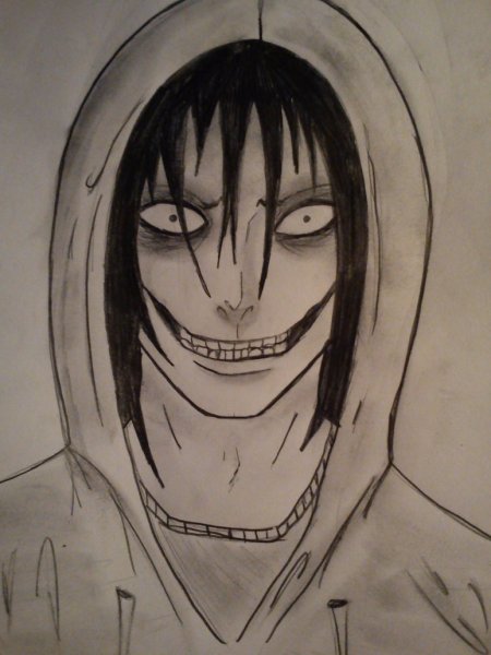 Раскраска крипипаста Джефф убийца