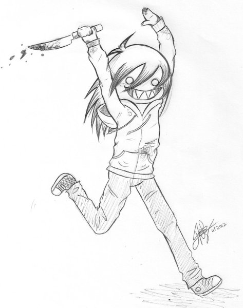 Джефф раскраска