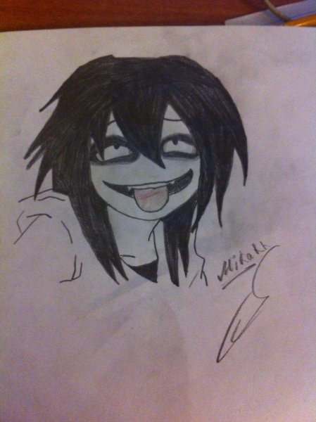 Раскраски крипипаста Джефф