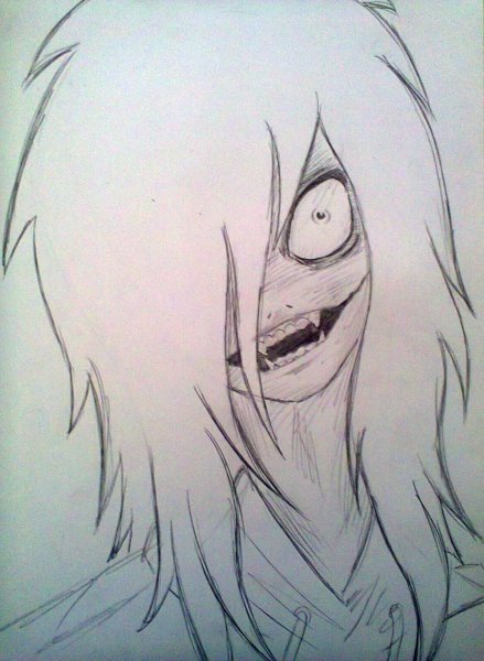 Поэтапное рисование Джеффа убийцы