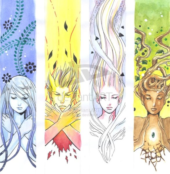 Четыре стихии в виде людей