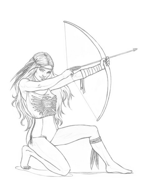 Стрелец карандашом