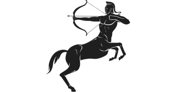 Стрелец знак зодиака на белом фоне